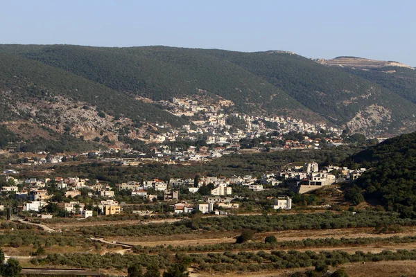 Paisagem Nas Montanhas Norte Israel Vista Das Colinas Golã Israel — Fotografia de Stock