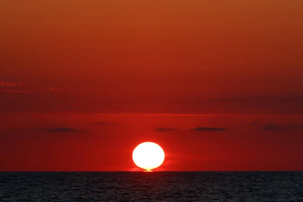 Sky Mediterranean Sea Northern Israel Sunset — Stock Photo, Image