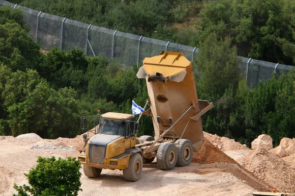 Máquinas Pesadas Construção Tratores Tratores Canteiro Obras Israel — Fotografia de Stock