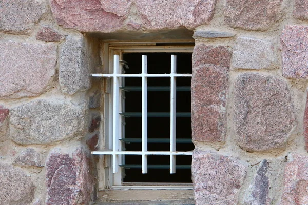 Malé Okno Jako Architektonický Detail Výstavby Obytných Budov Izraeli Otvor — Stock fotografie