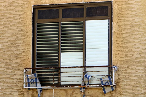 Kleines Fenster Als Architektonisches Detail Beim Bau Von Wohngebäuden Israel — Stockfoto