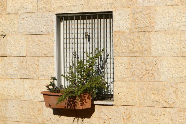 Pequena Janela Como Detalhe Arquitetônico Construção Edifícios Residenciais Israel Abertura — Fotografia de Stock