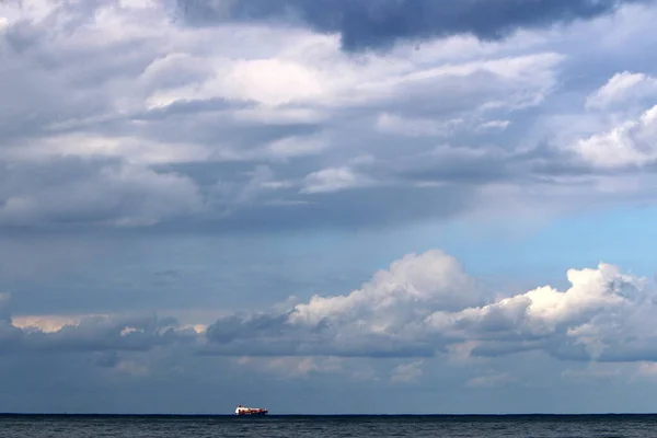 Облачное Небо Над Средиземным Морем Севере Израиля — стоковое фото