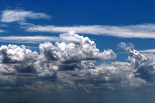 Langit Mendung Atas Laut Mediterranean Israel Utara — Stok Foto