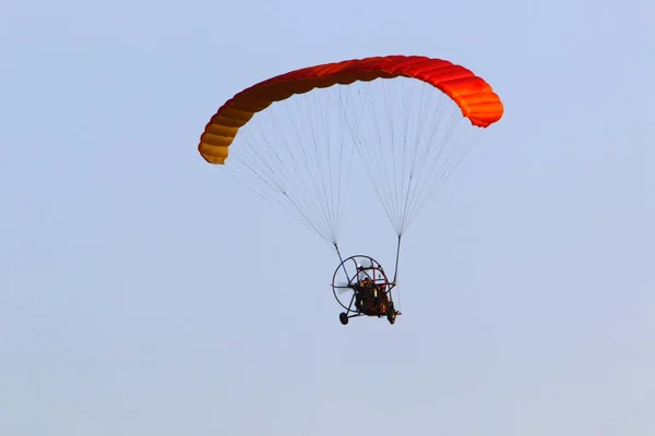 Hang Gliding Mediterranean Sea Northern Israel — Stock Photo, Image