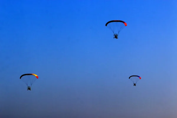 hang gliding over the Mediterranean Sea in northern Israel