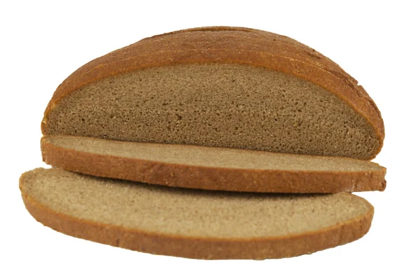 Beyaz arkaplanda çavdar ekmeği