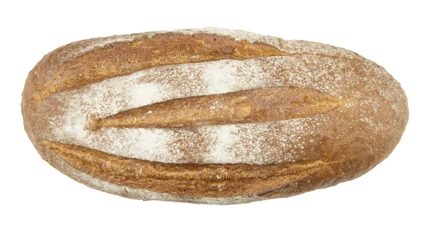 Pão de centeio em um fundo branco — Fotografia de Stock