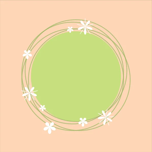 Bahar Tema circlular çerçeve çiçek tasarım ile