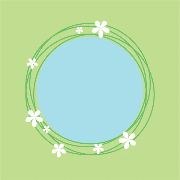 Bahar Tema circlular çerçeve çiçek tasarım ile