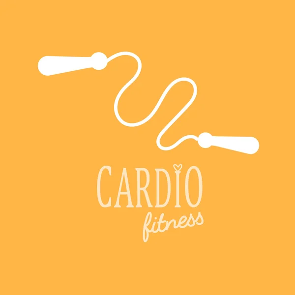 Kardiyo egzersizi düz simge vektör çizim, eps10, düzenlemek kolay