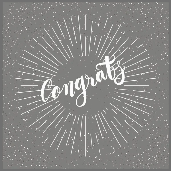 Modern Kaligrafi fırçası yazı Tebrikler poster