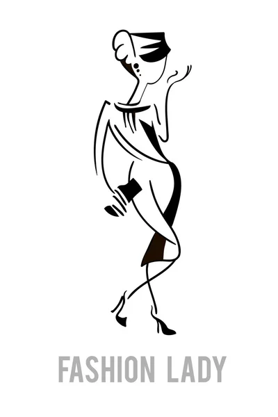 Şık moda model Bayan vektör tasarımı