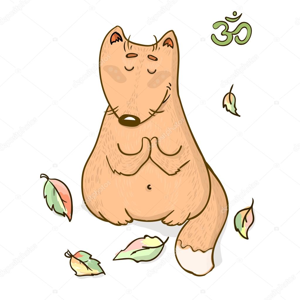 Vector funny animal yoga cartoon design Stock Vector by ©premilovart ...