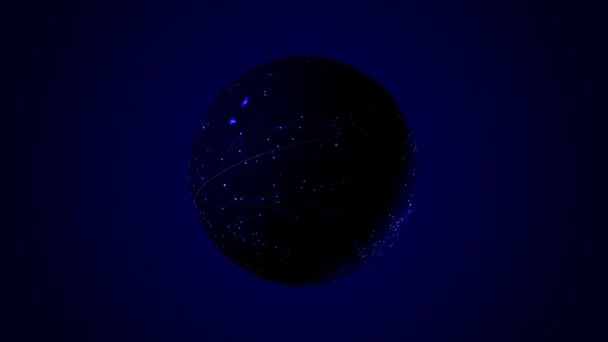 Animatie van de rotatie van de hemelbol — Stockvideo