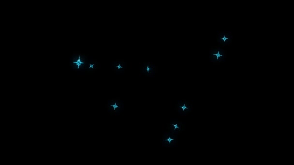 constellation d'animation Capricorne - Etoile et contours 