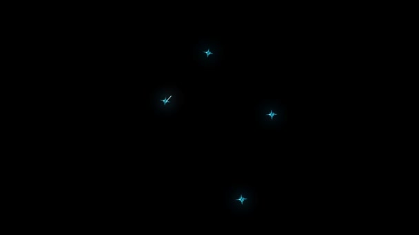 Animation constellation Scales - Star and contours — Stock Video