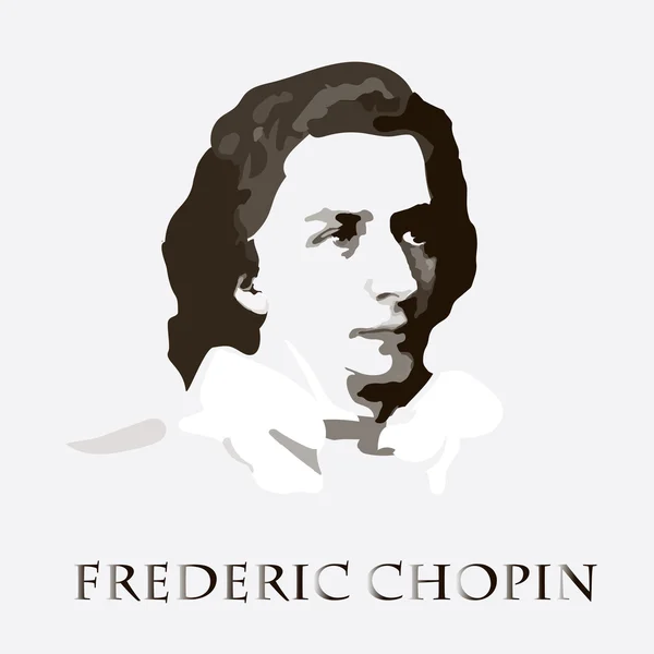 besteci Chopin. vektör portre