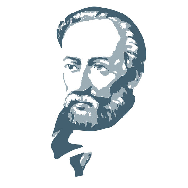 Фердинанд Магеллан - великий путешественник. векторный портрет
