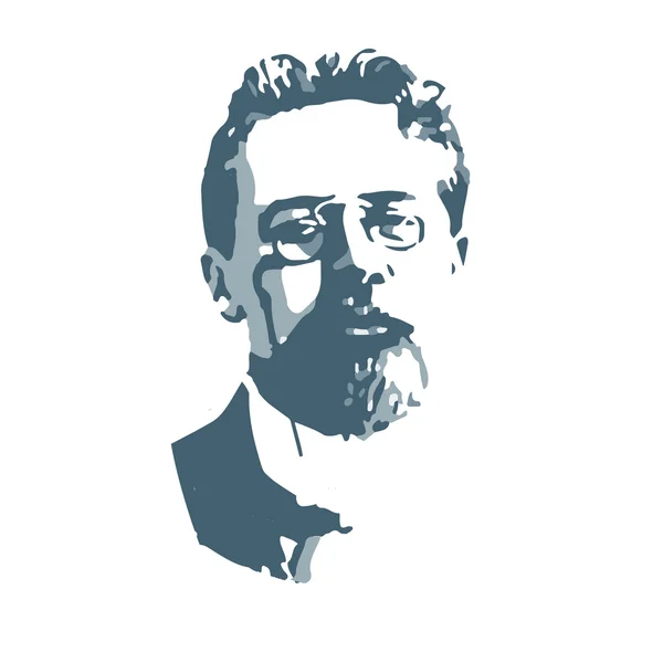 Anton Pavlovich Chekhov, retrato vectorial — Archivo Imágenes Vectoriales