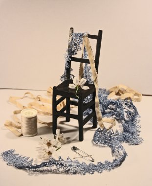 İğne işi için - ayarla pamuk iplik dikiş, biriktirme, dantel