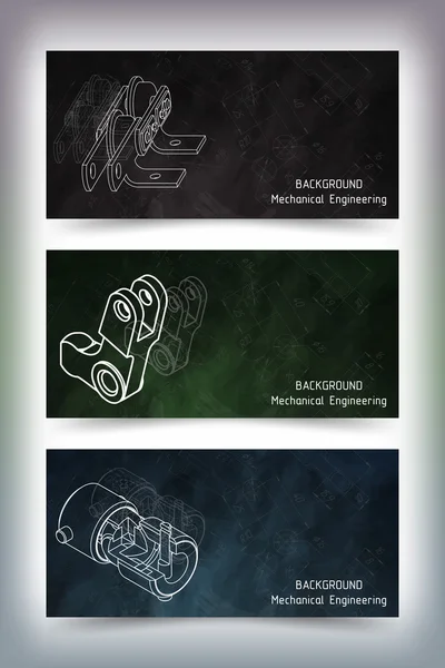 Makine Mühendisliği çizimler üzerinde yazı tahtası
