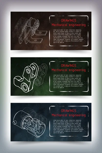 Makine Mühendisliği çizimler üzerinde yazı tahtası