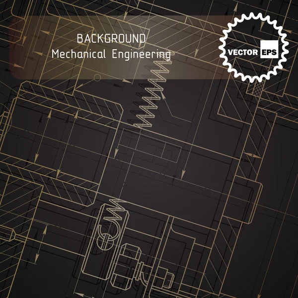 Makine mühendisliği çizimleri karanlık arka plan