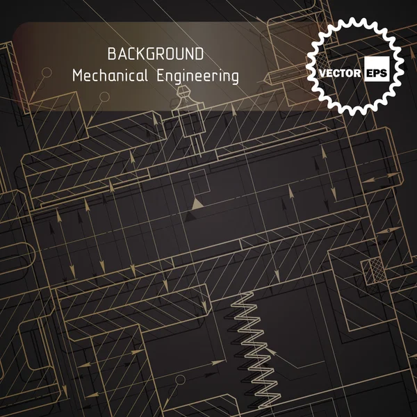 Makine mühendisliği çizimleri karanlık arka plan