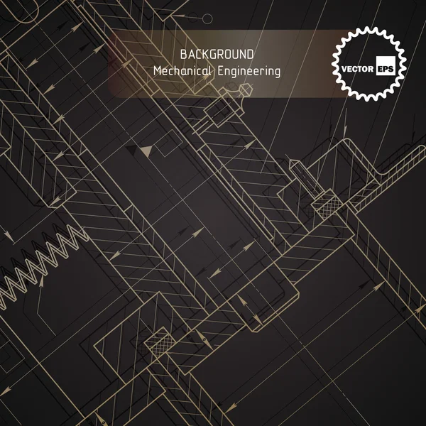 Makine mühendisliği çizimleri karanlık arka plan