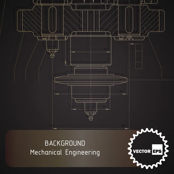 Makine mühendisliği çizimleri karanlık arka plan