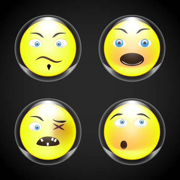 set - gülen yüzler