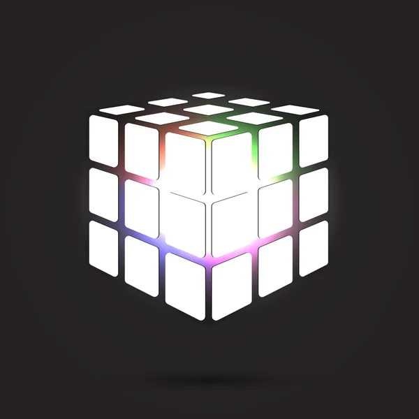 Vecteur 3D cube blanc — Image vectorielle