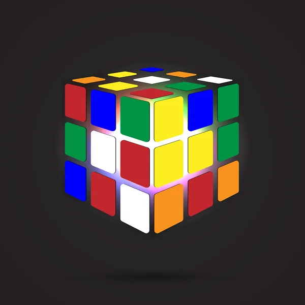 Çok renkli küp 3B vektör