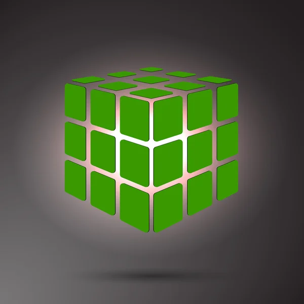 Vecteur 3D cube vert — Image vectorielle