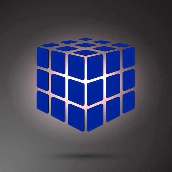 Vecteur 3D cube bleu — Image vectorielle