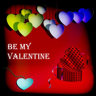 Kalp kutu hediye Sevgililer