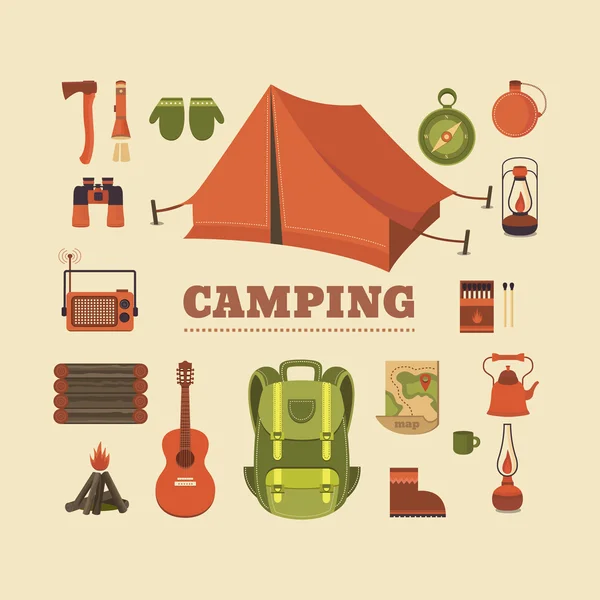 Set of camping