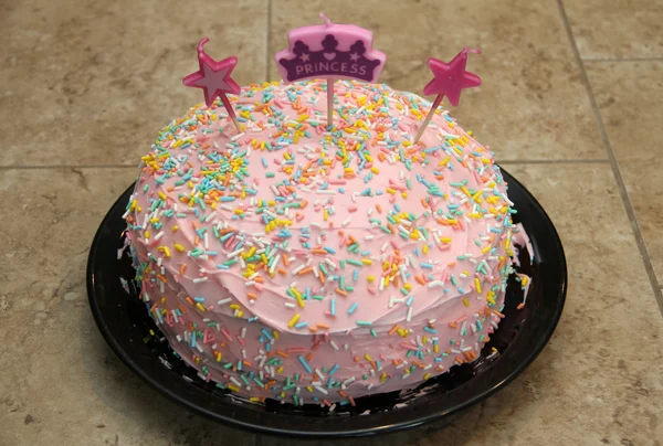 Princess Girl's Birthday Cake — Stock Photo, Image