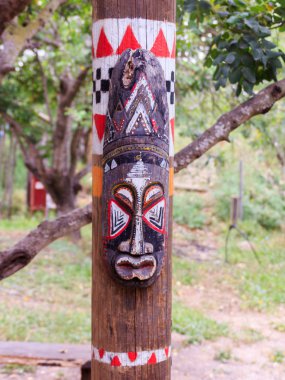 Totem pole Kuzey Amerika totem maske