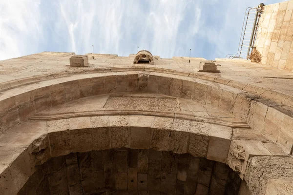 Иерусалим Израиль Октября 2020 Фрагмент Яффских Ворот Старом Городе Иерусалиме — стоковое фото