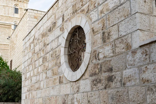 Jerusalém Israel Outubro 2020 Estrutura Decorativa Metal Muro Notre Dame — Fotografia de Stock