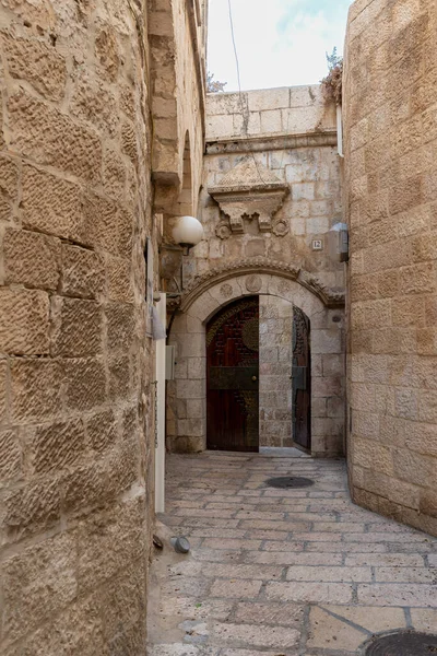 Тиха Вулиця Бейт Єврейському Кварталі Старому Місті Єрусалимі Ізраїль — стокове фото