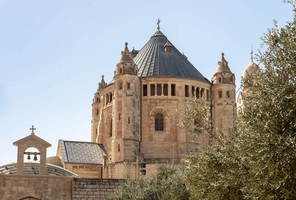 Famous Dormition Abbey Christian Complex Built Atop Ruins Byzantine Church Royalty Free Stock Photos