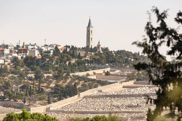 Blick Auf Den Ölberg Vom Zionstor Der Altstadt Von Jerusalem — Stockfoto