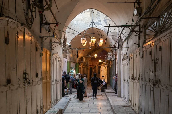 Jerusalem Israel November 2020 Geschäfte Orientalischen Basar Viertel Muristan Christlichen — Stockfoto