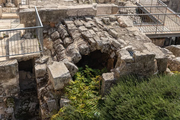 Site Archéologique Près Des Murs Mont Temple Dans Vieille Ville — Photo