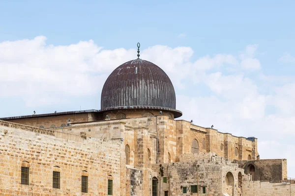 Стены Храмовой Горы Мечети Аль Акса Старом Городе Иерусалима Израиле — стоковое фото