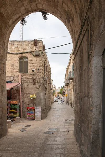 イスラエル エルサレム2020年11月14日 旧市街への入口は 旧市街エルサレムのライオンズ ゲートとライオンズ ゲート ストリートの入口は イスラエル — ストック写真