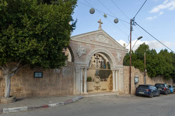 Bethlehem Israel December 2020 Főkapu Bejáratánál Görög Ortodox Pásztormező Beit — Stock Fotó